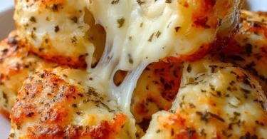 A plate of 30-minute cottage cheese pizza bites topped with fresh ingredients.