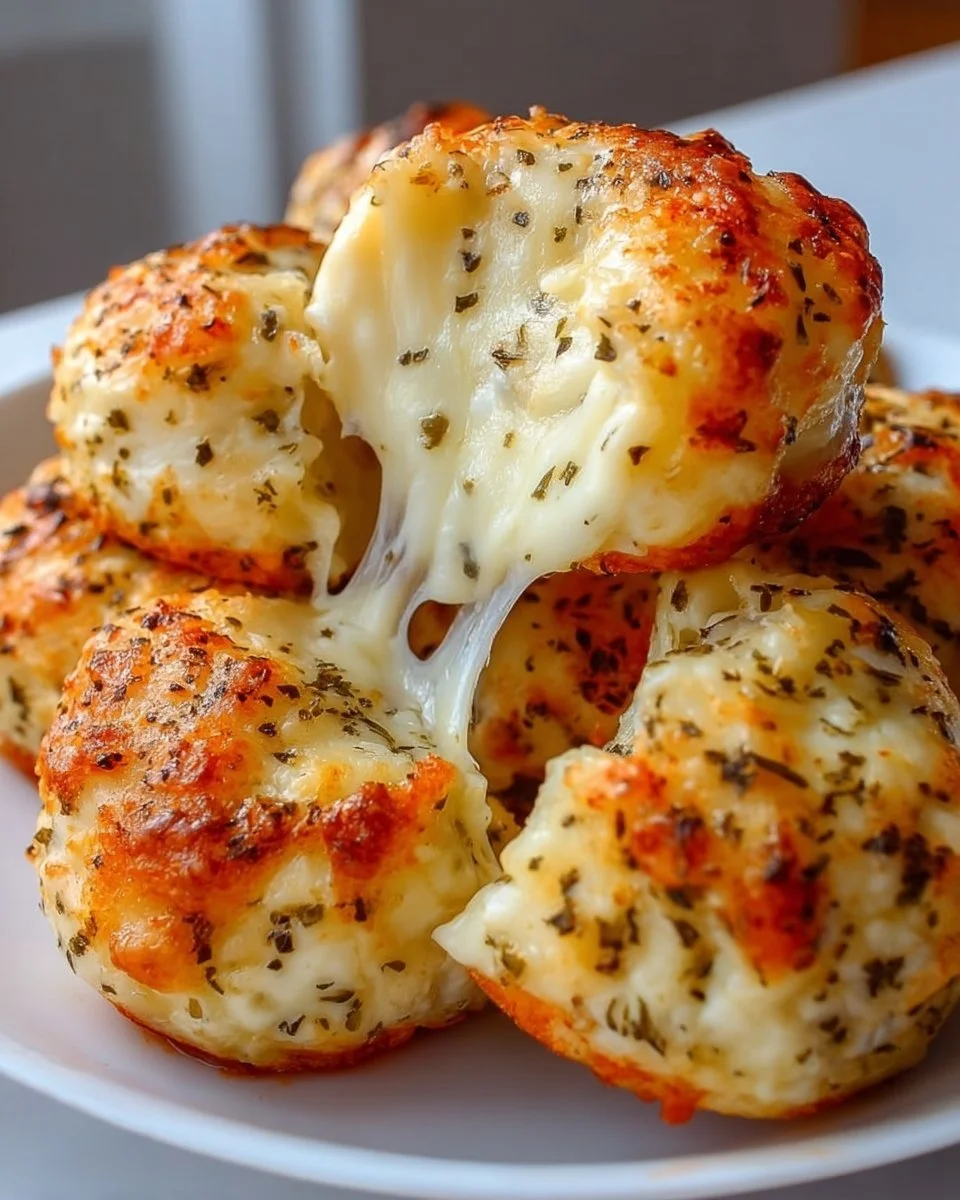 A plate of 30-minute cottage cheese pizza bites topped with fresh ingredients.