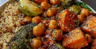 Colorful Anti-Inflammatory Harvest Glow Bowl filled with fresh ingredients.