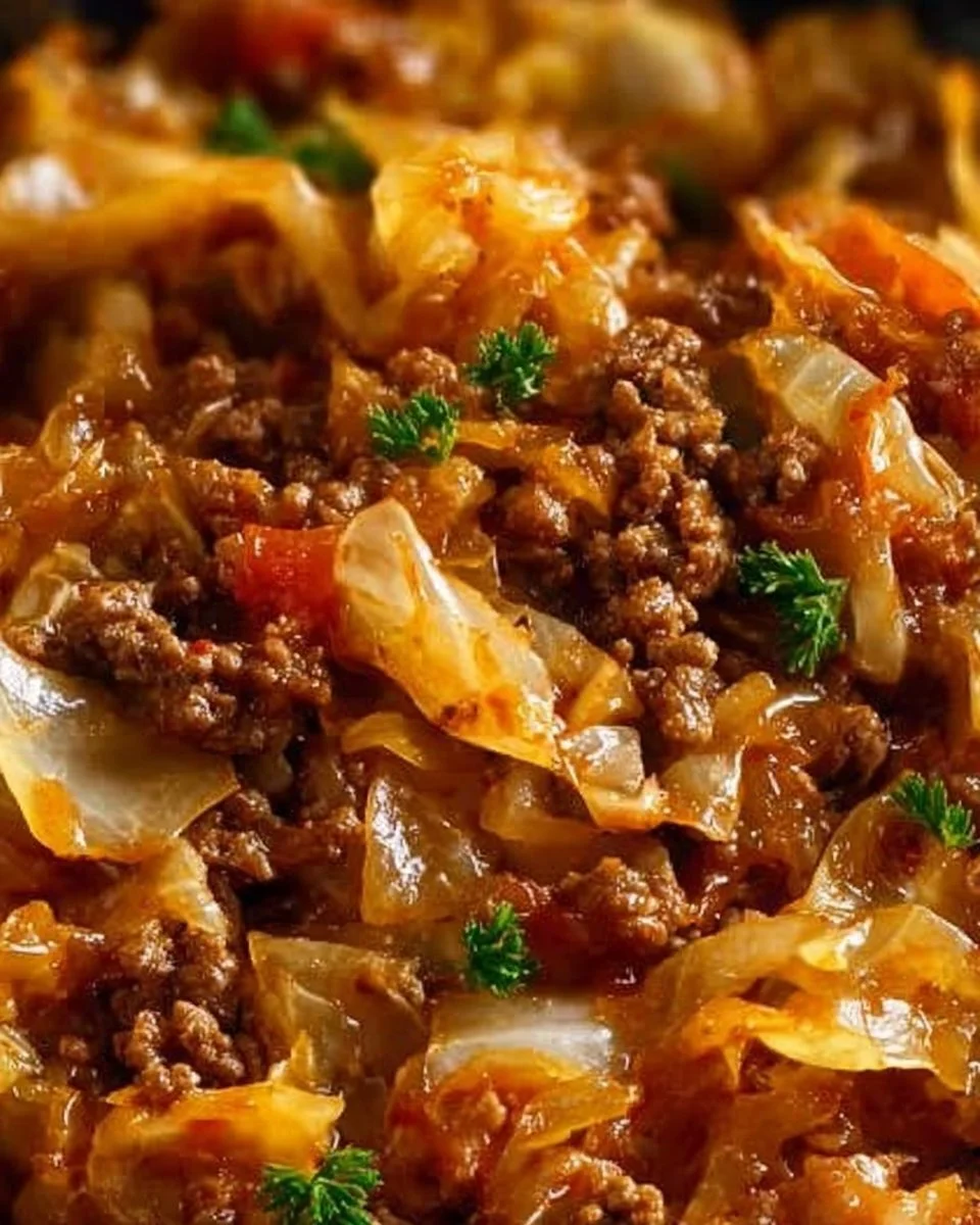 Cabbage and Ground Beef Skillet