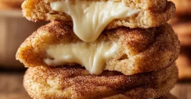 Delicious Churro Cheesecake Cookies with cinnamon sugar topping