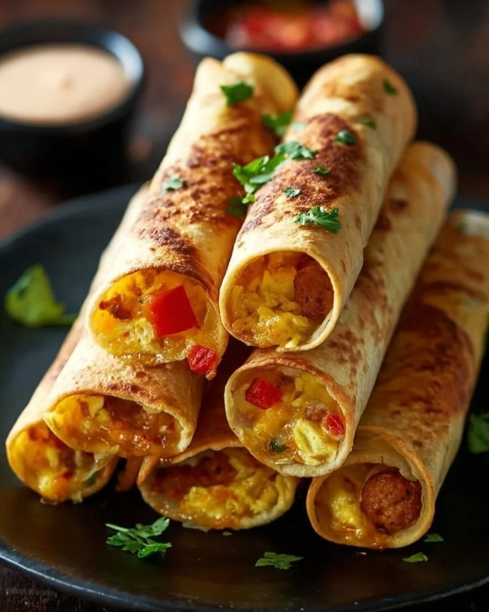 Crispy Breakfast Taquitos