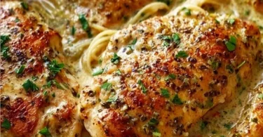 Delicious Crock Pot Angel Chicken recipe with creamy sauce and tender chicken thighs