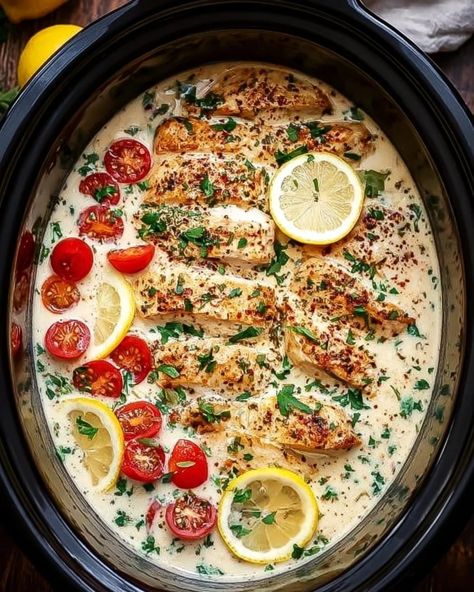 Crockpot Creamy Garlic Parmesan Chicken