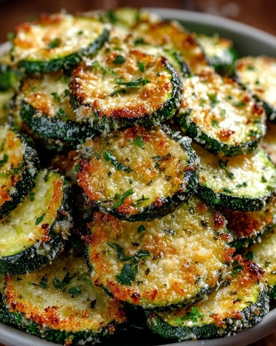 Irresistibly Crunchy Garlic Parmesan Roasted Zucchini
