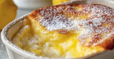 Delicious one-bowl lemon cake topped with lemon icing and zest