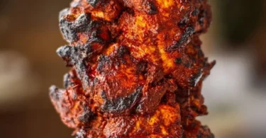 Oven Baked Chicken al Pastor served with fresh toppings and garnishes