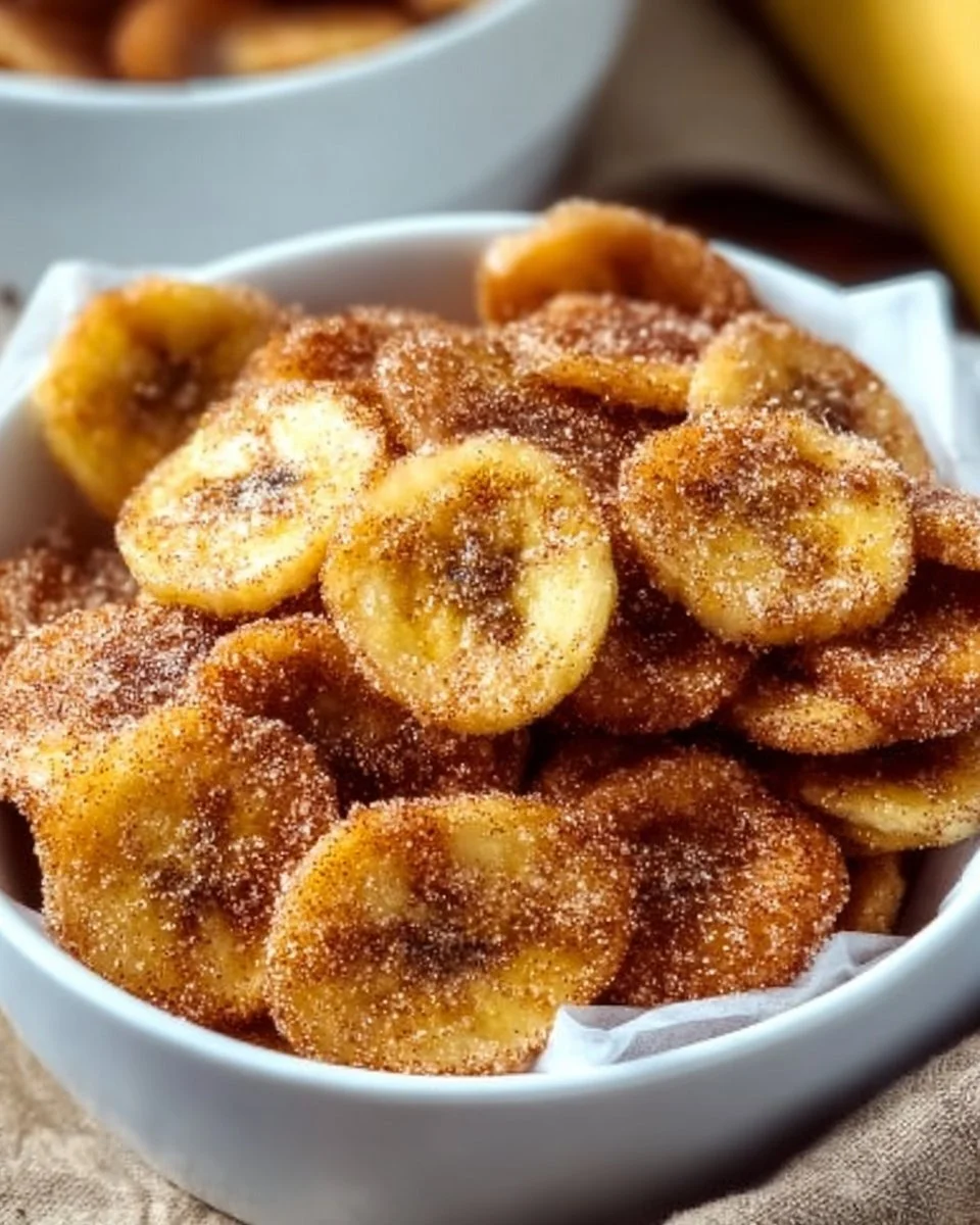 Quick & Easy Cinnamon-Sugar Air Fryer Banana Chips