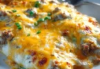 Delicious Southern breakfast enchiladas filled with eggs and cheese
