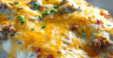 Delicious Southern breakfast enchiladas filled with eggs and cheese