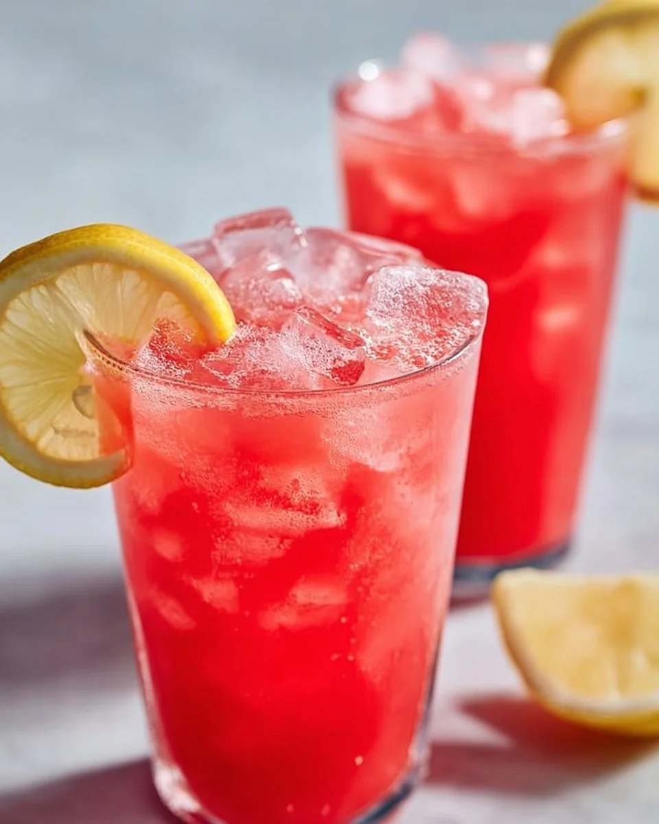 A glass of refreshing watermelon lemonade with mint leaves